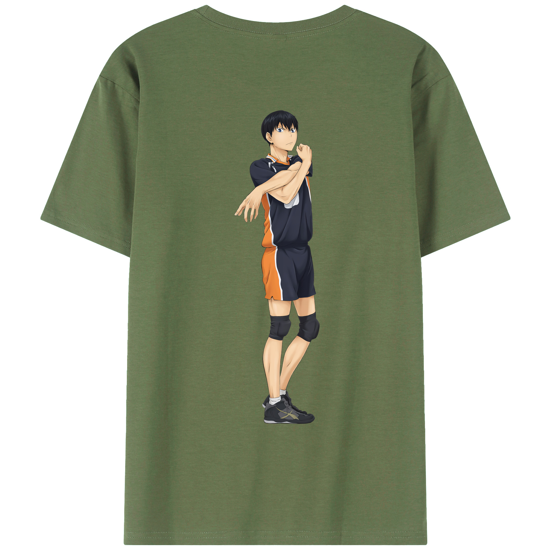 （画像用） ハイキュー!! Haikyu!! 綿100％ メンズ半袖Tシャツ（バックプリント） 通気性